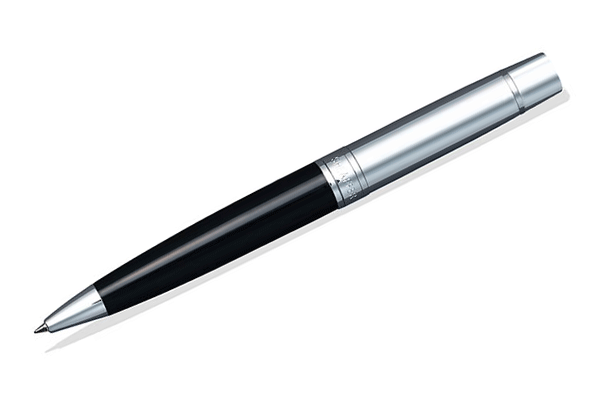 PEN-SHEAFFER-GIFT-300--A-9314--GLOSSY-BLACK-BARREL-CHROME-CAP-WITH-CHROME-PLATE-TRIM-BP-NEW