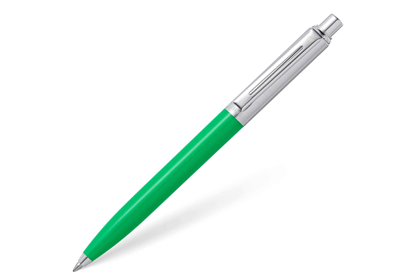 PEN-SHEAFFER-SENTINEL-A-321---BRIGHT-GREEN-BARREL-BRUSHED-CHROME-CAP-AND-NICKEL-PLATE-TRIM-BP-new